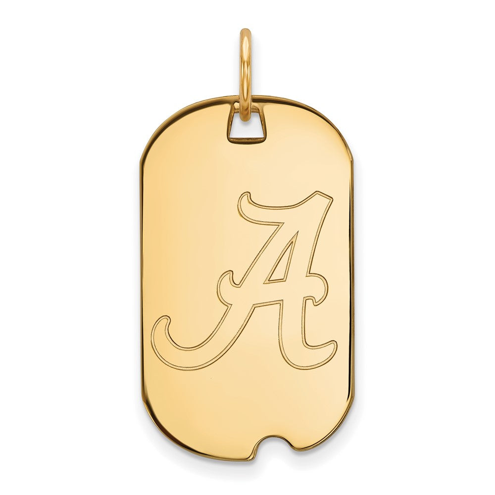 Sterling Silver Gold-plated University of Alabama Small Dog Tag