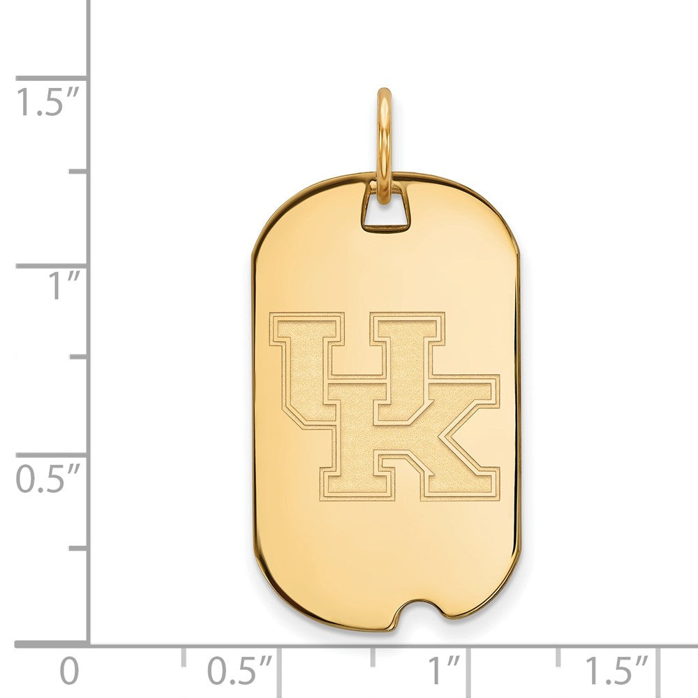Sterling Silver Gold-plated University of Kentucky Small Dog Tag