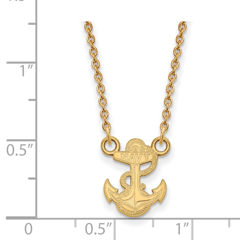 Sterling Silver Gold-plated US Naval Academy Small Pendant Necklace