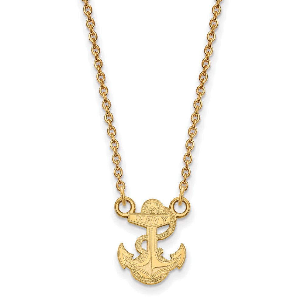 Sterling Silver Gold-plated US Naval Academy Small Pendant Necklace