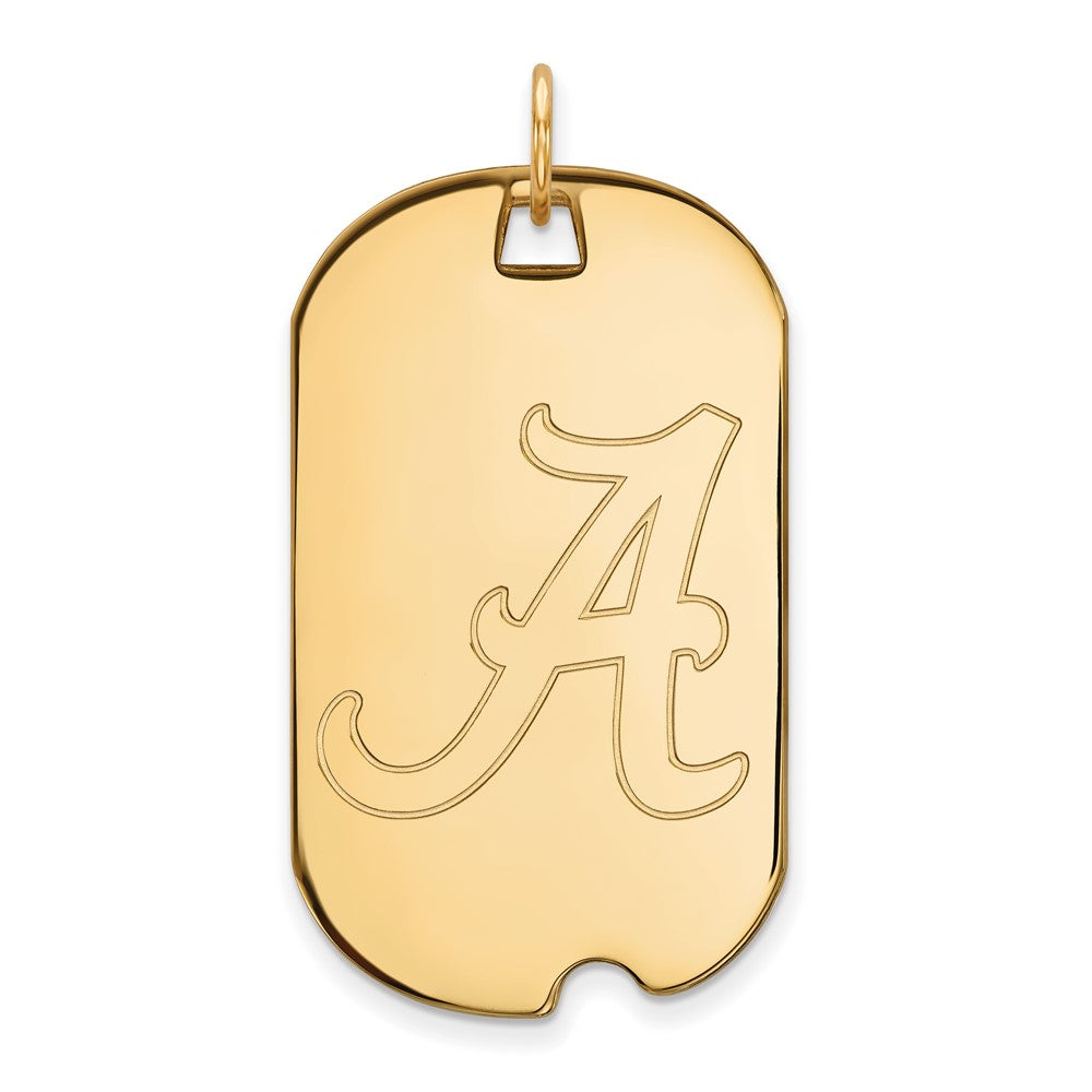14K Gold University of Alabama Large Dog Tag