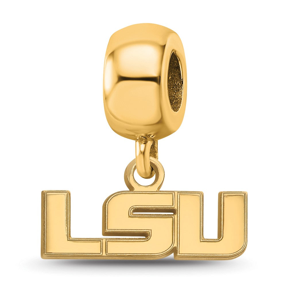 Sterling Silver Gold-plated Louisiana State U. XS Dangle Bead