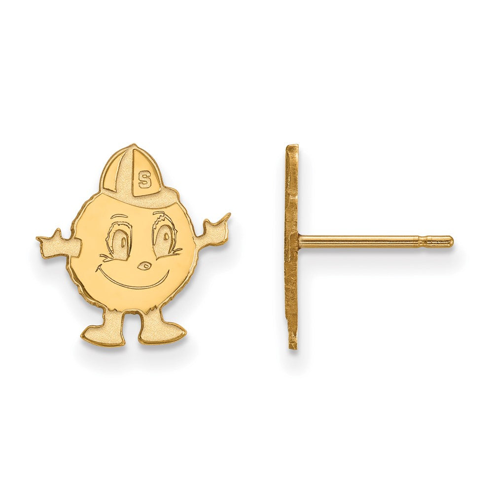 Sterling Silver Gold-plated Syracuse University Small Post Earrings