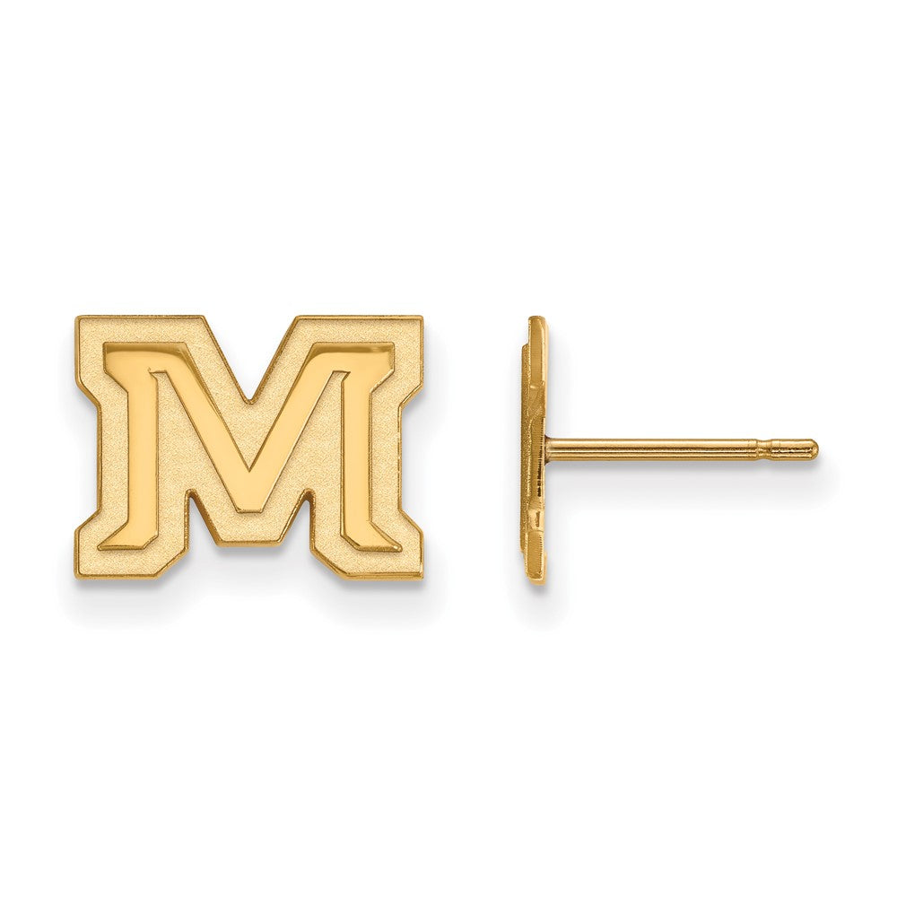 Sterling Silver Gold-plated Montana State Univ. XS Post Earrings