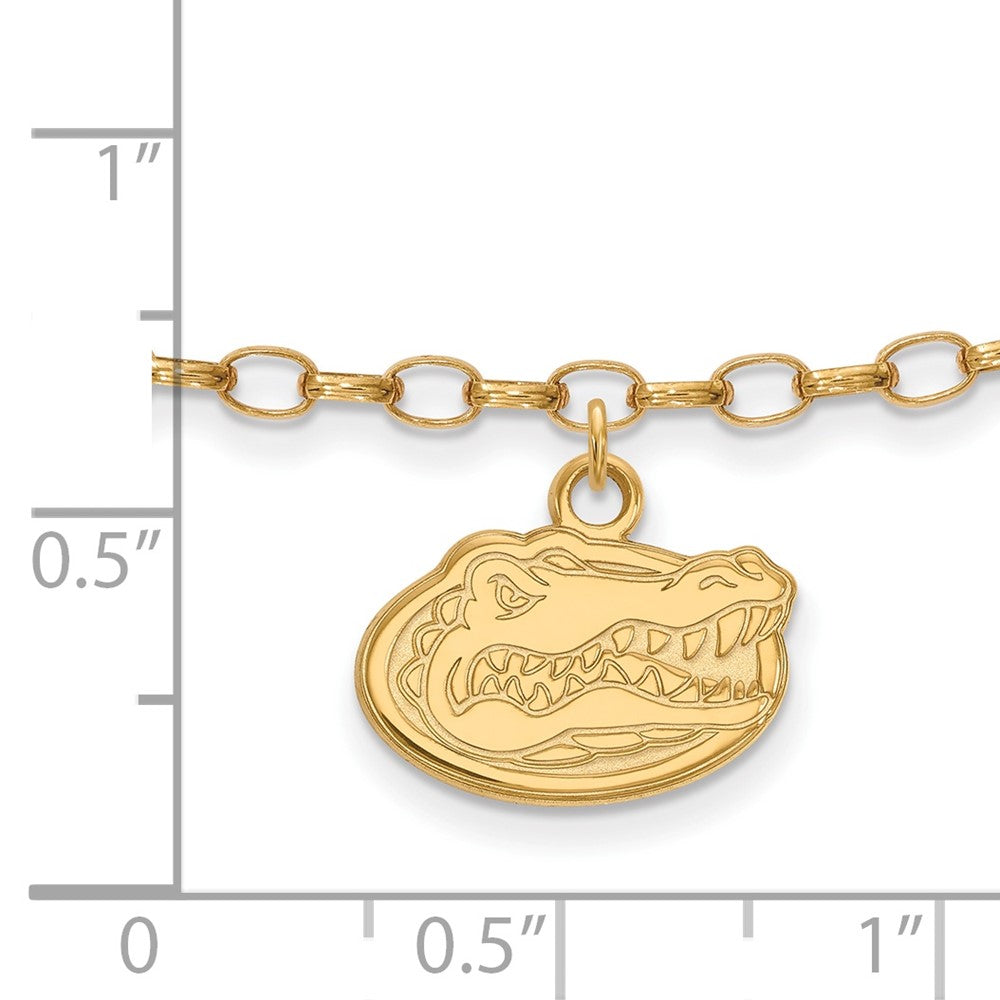 Sterling Silver Gold-plated University of Florida Gator Anklet