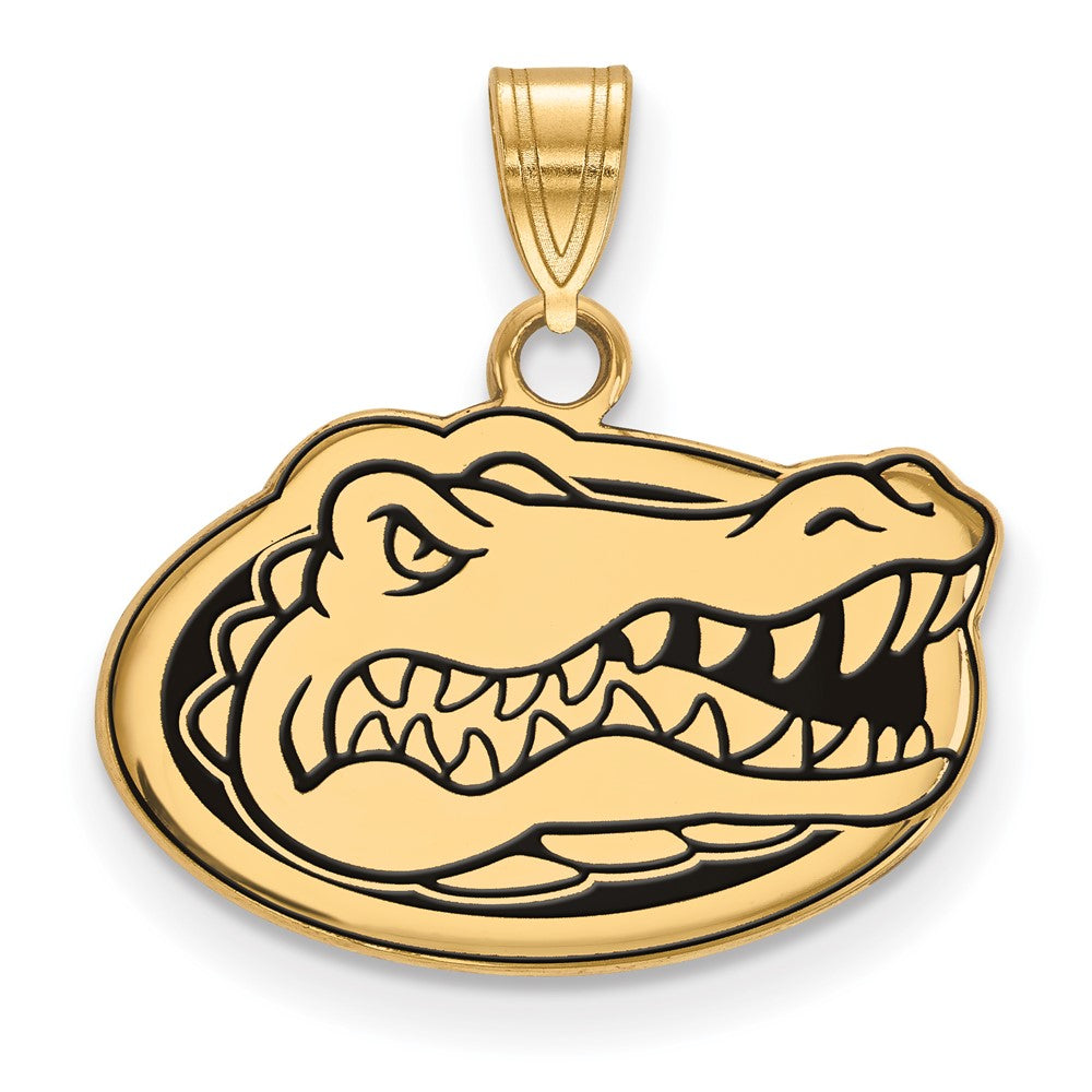 Sterling Silver Gold-plated Univ. of Florida Small Enamel Pendant