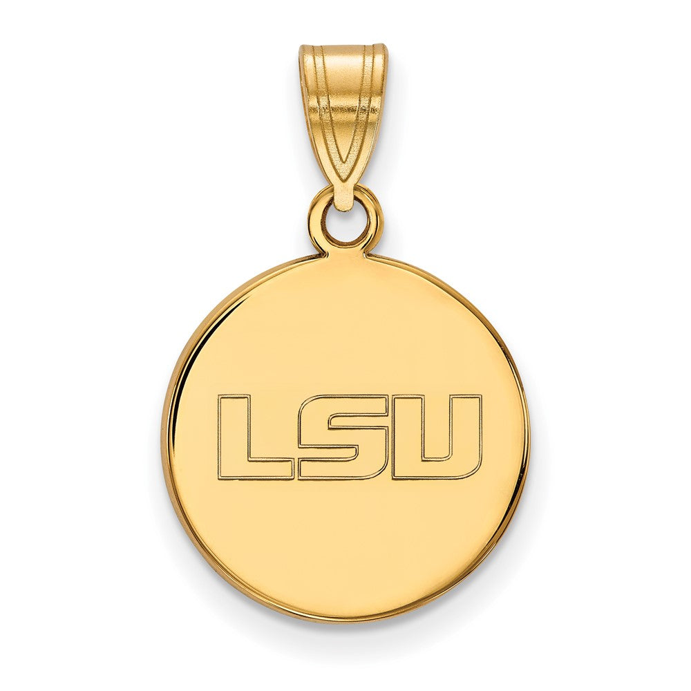 14K Gold Louisiana State University Medium Disc Pendant