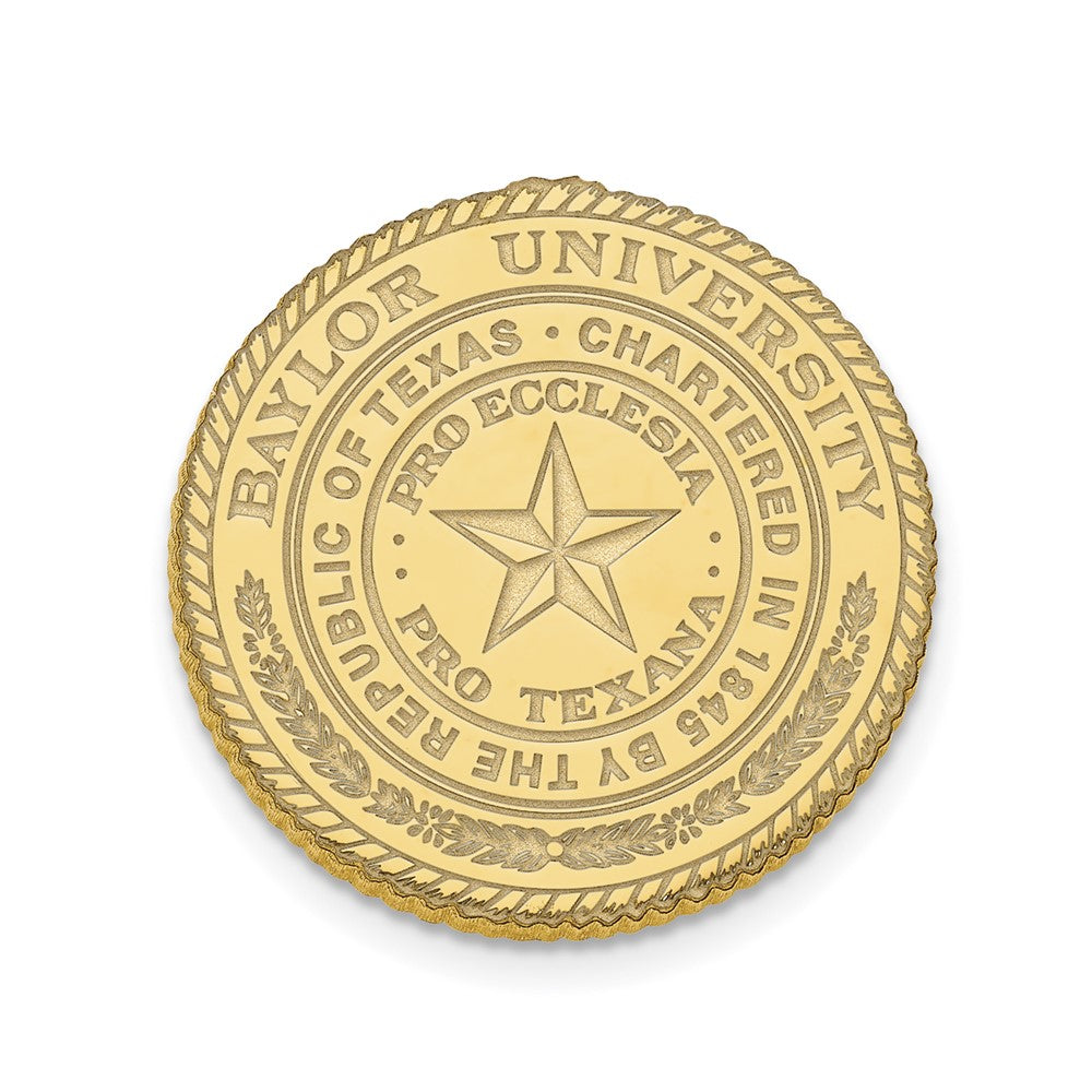 Sterling Silver Gold-plated Baylor University Crest Lapel Pin