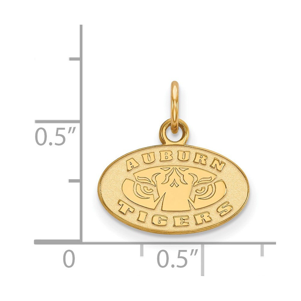 Sterling Silver Gold-plated Auburn Tigers XS Pendant