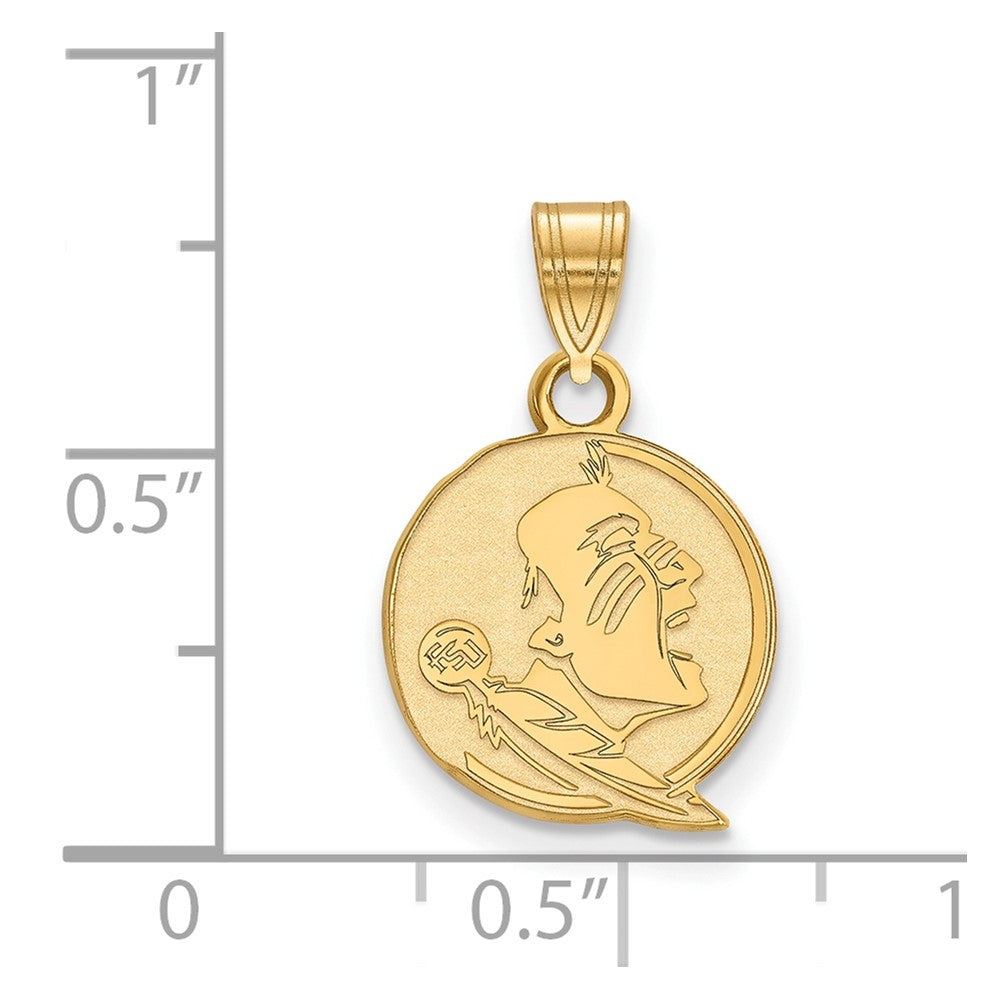 Sterling Silver Gold-plated Florida State University Small Pendant