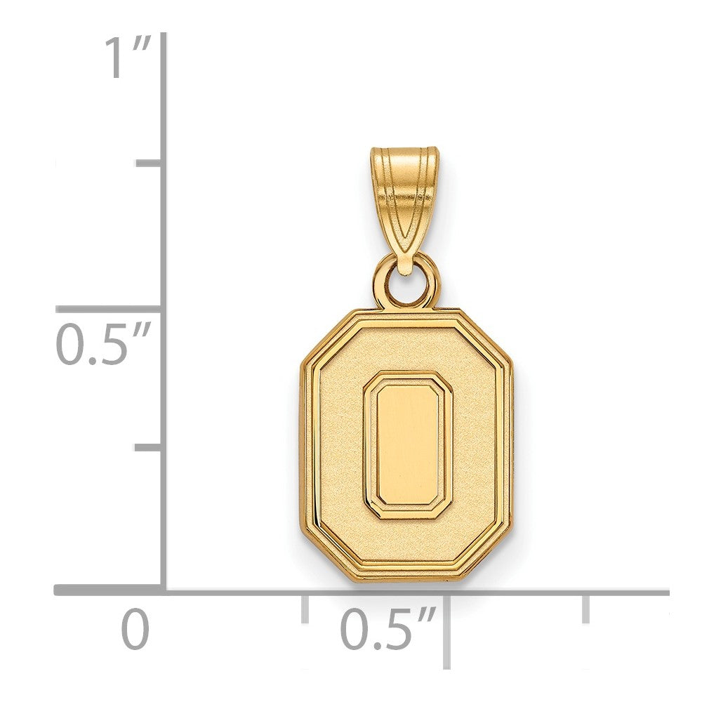 Sterling Silver Gold-plated Ohio State University Small Pendant
