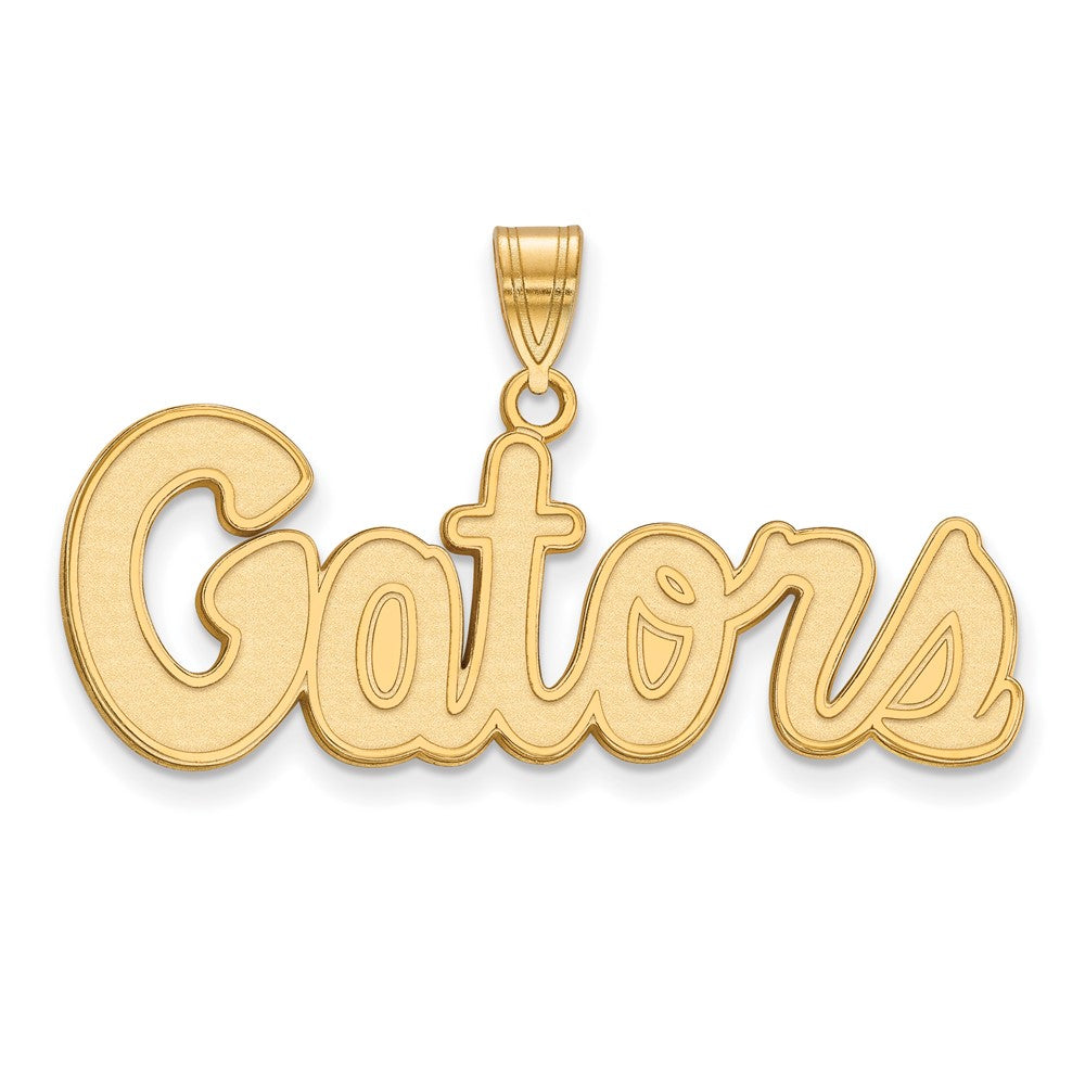 10K Gold University of Florida Gators Script Medium Pendant
