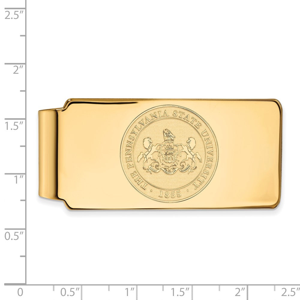 Sterling Silver Gold-plated Penn State University Crest Money Clip