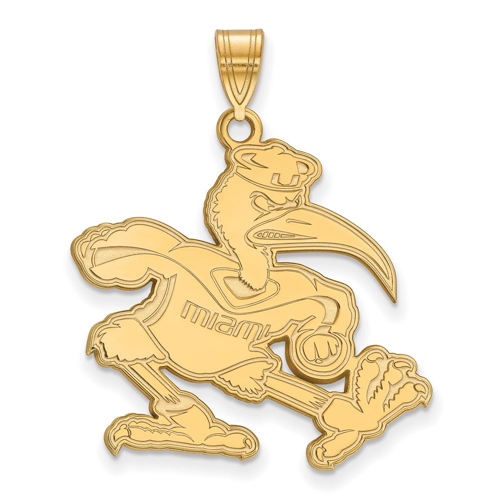 14K Gold University of Miami XL Pendant