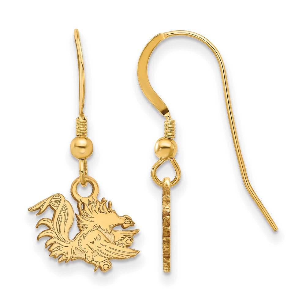 Sterling Silver Gold-plated U. of South Carolina XS Dangle Earrings