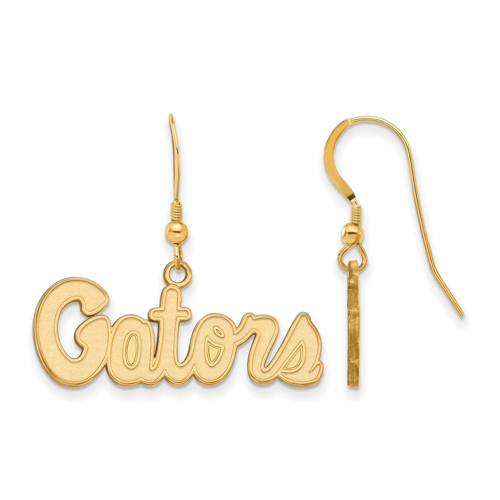 Sterling Silver Gold-plated Univ. of Florida Small Dangle Earrings