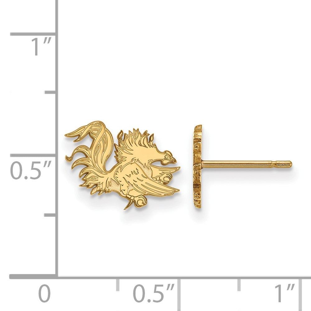 Sterling Silver Gold-plated U. of South Carolina XS Post Earrings