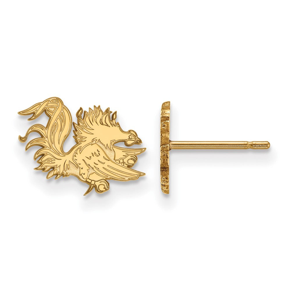 Sterling Silver Gold-plated U. of South Carolina XS Post Earrings