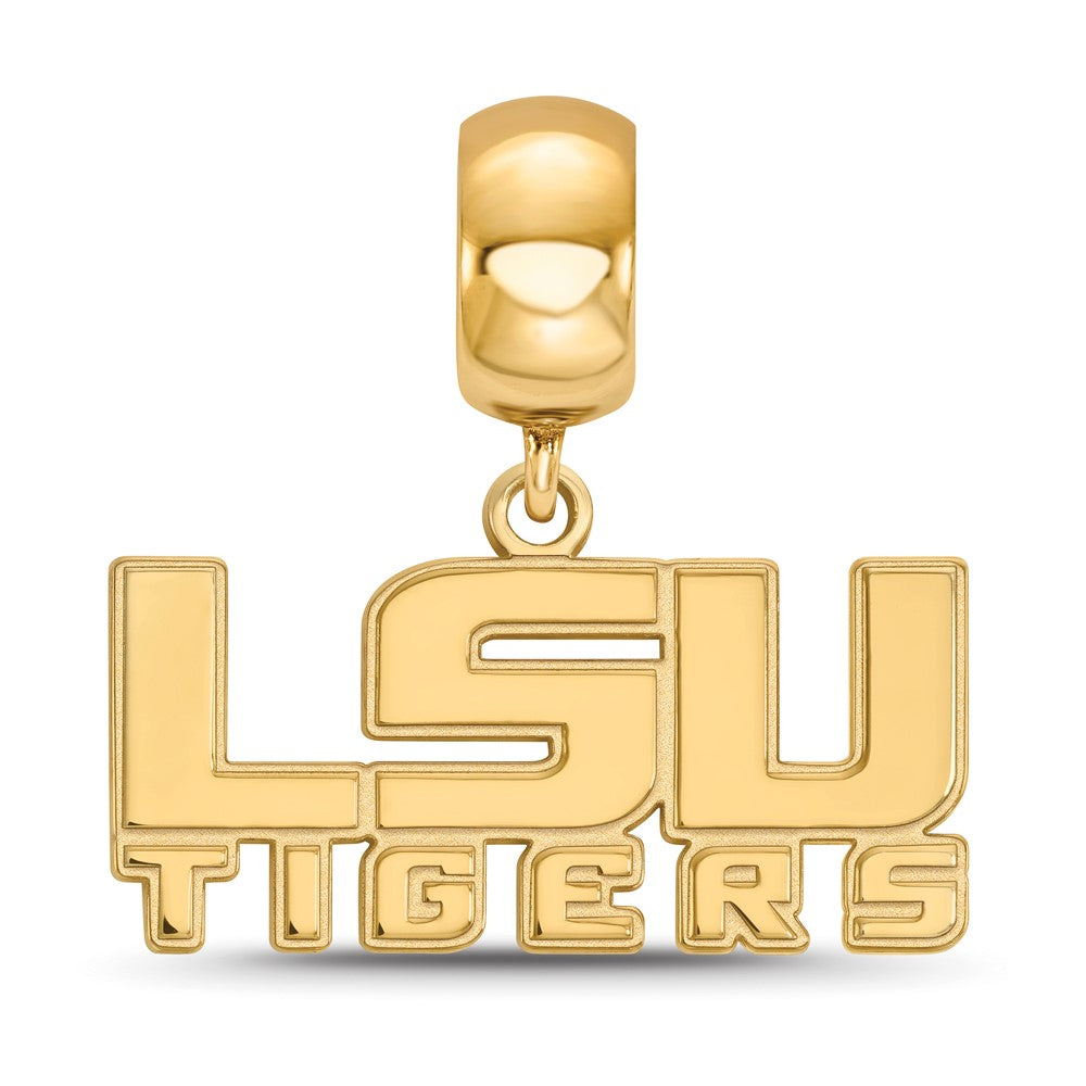Sterling Silver Gold-plated Louisiana State U. Small Dangle Bead