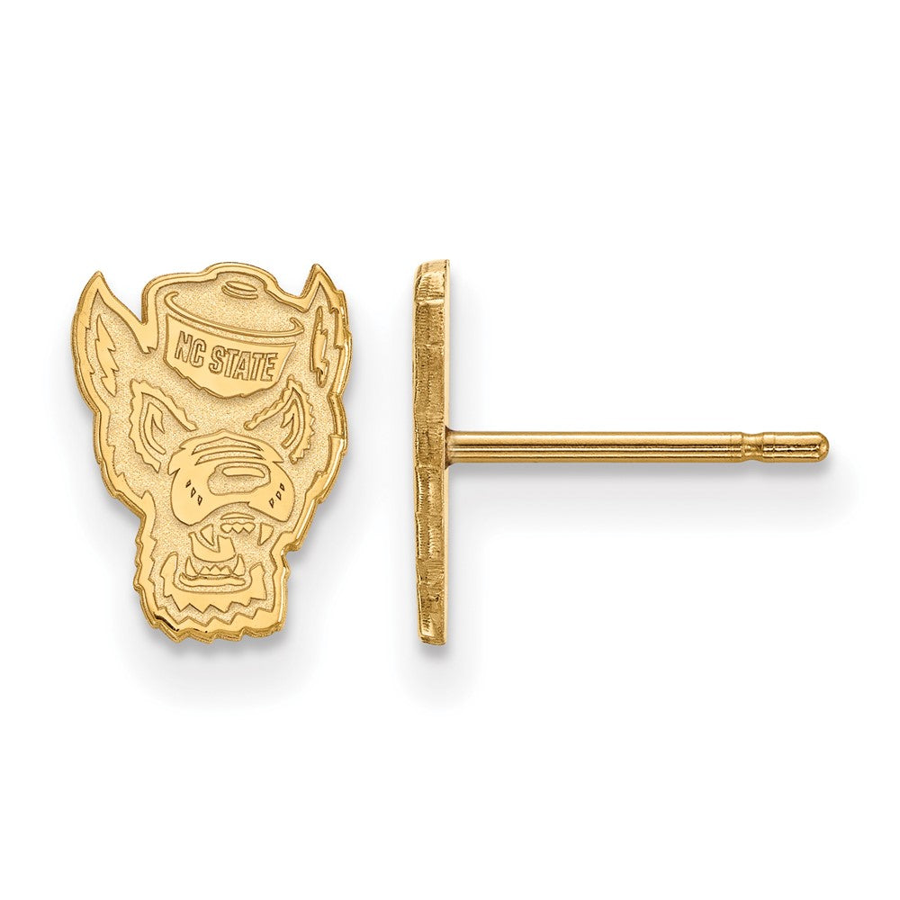 Sterling Silver Gold-plated North Carolina State U. XS Post Earrings