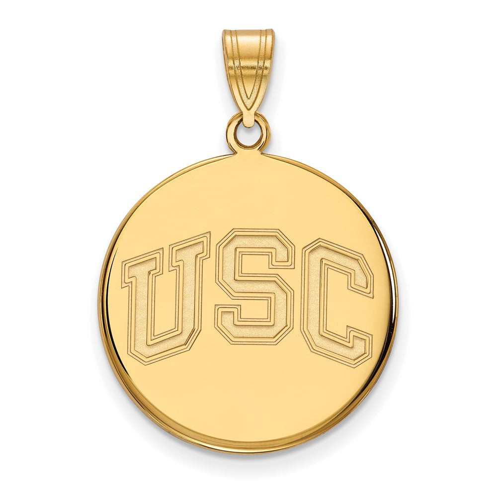 14K Gold University of Southern California Large Disc Pendant