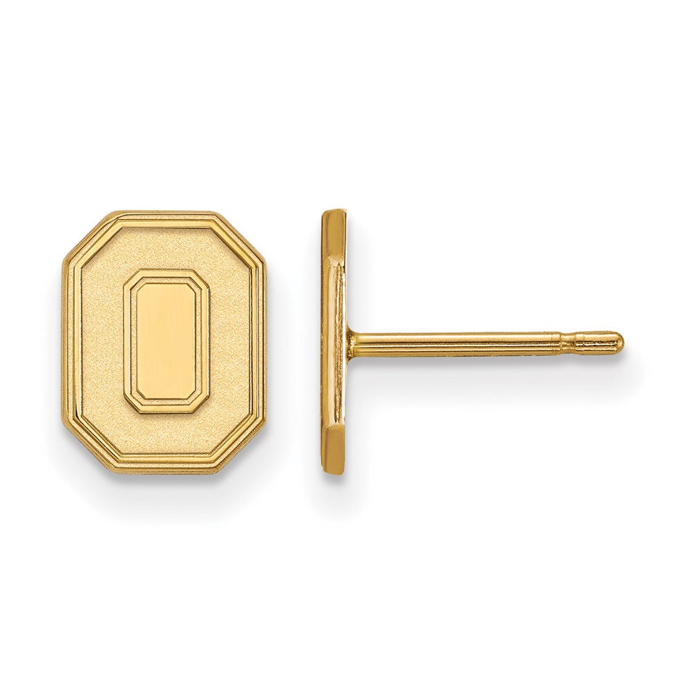 Sterling Silver Gold-plated Ohio State University XS Post Earrings