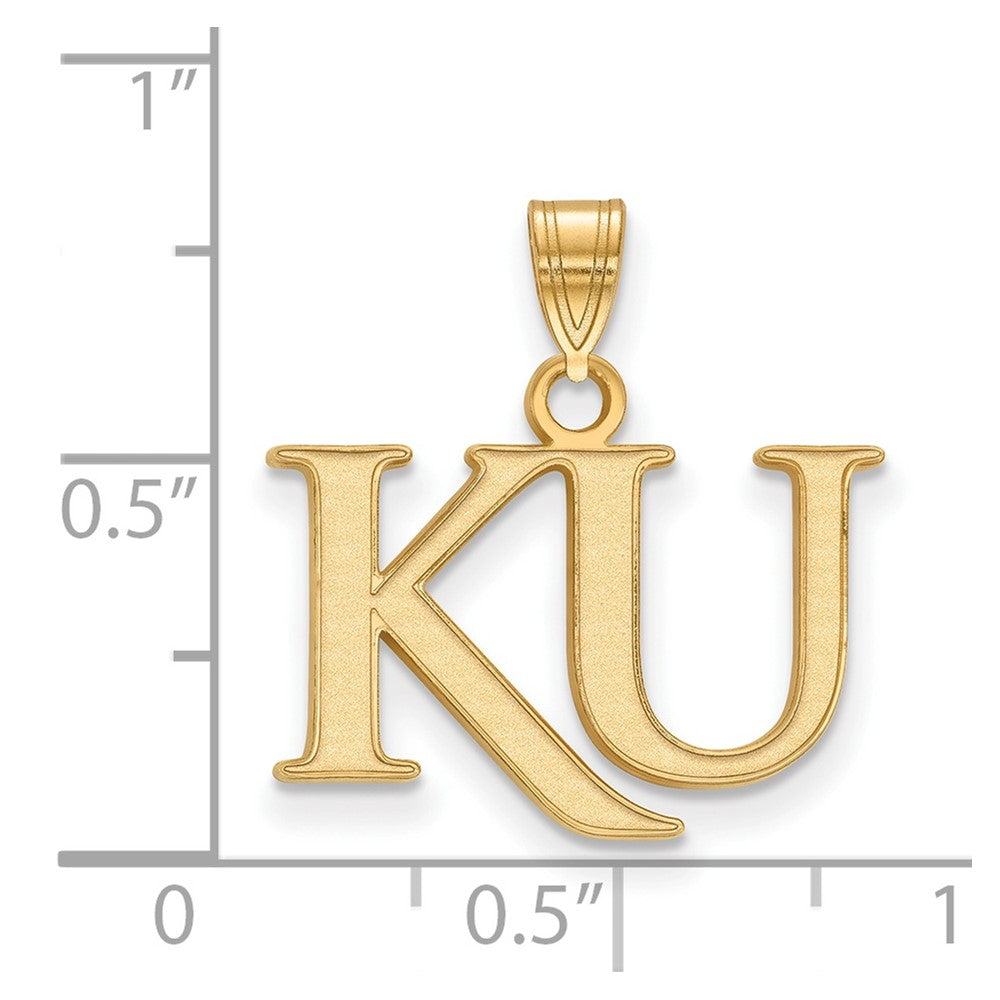 14K Gold University of Kansas K-U Small Pendant