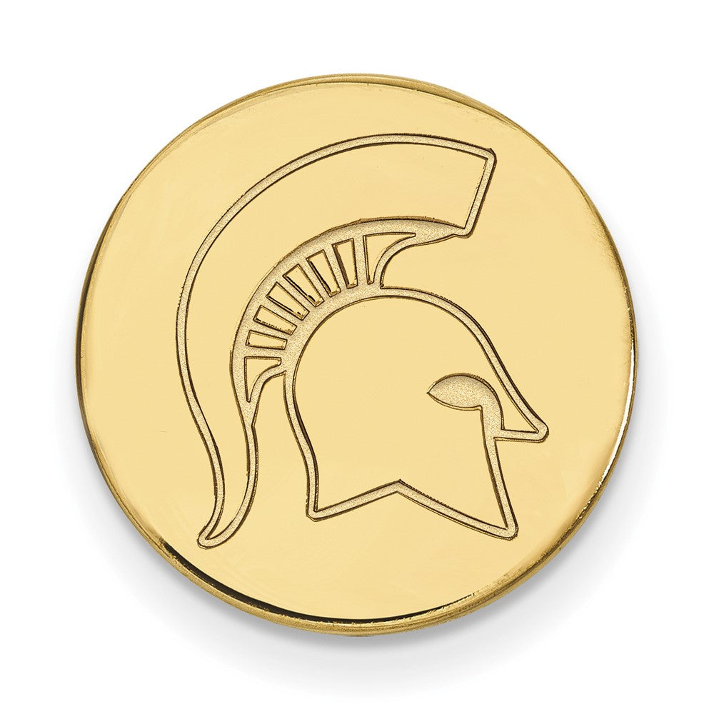 Sterling Silver Gold-plated Michigan State University Lapel Pin
