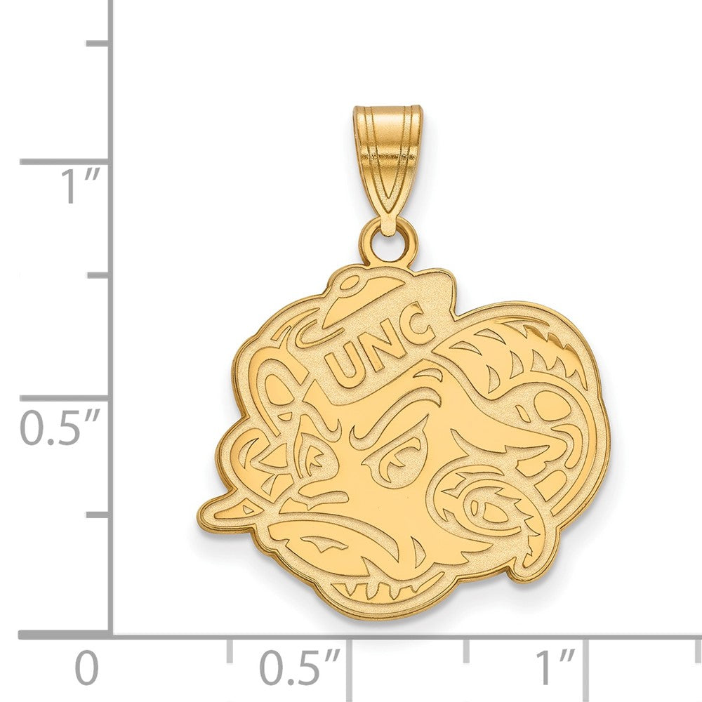 Sterling Silver Gold-plated Univ. of North Carolina Large Pendant