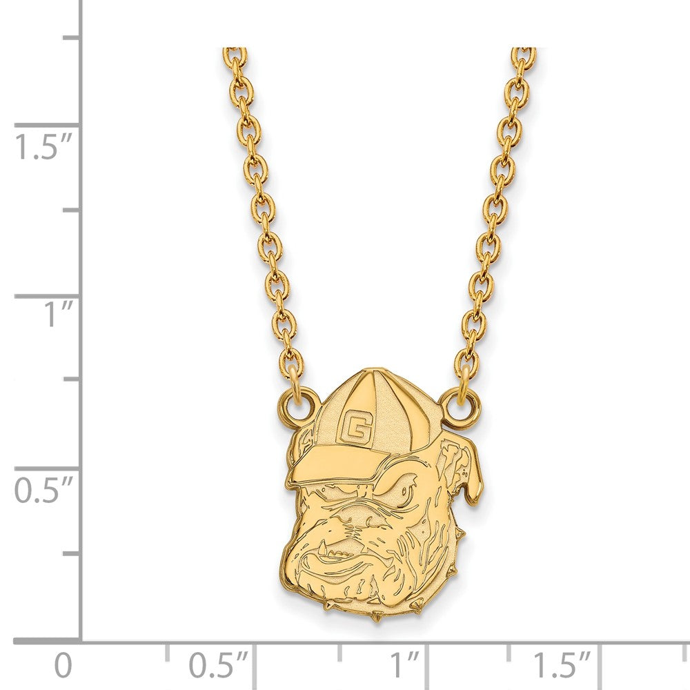 10K Gold University of Georgia Large Pendant Necklace