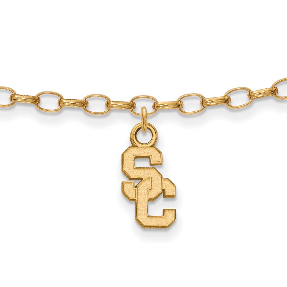 Sterling Silver Gold-plated University of Southern California Anklet