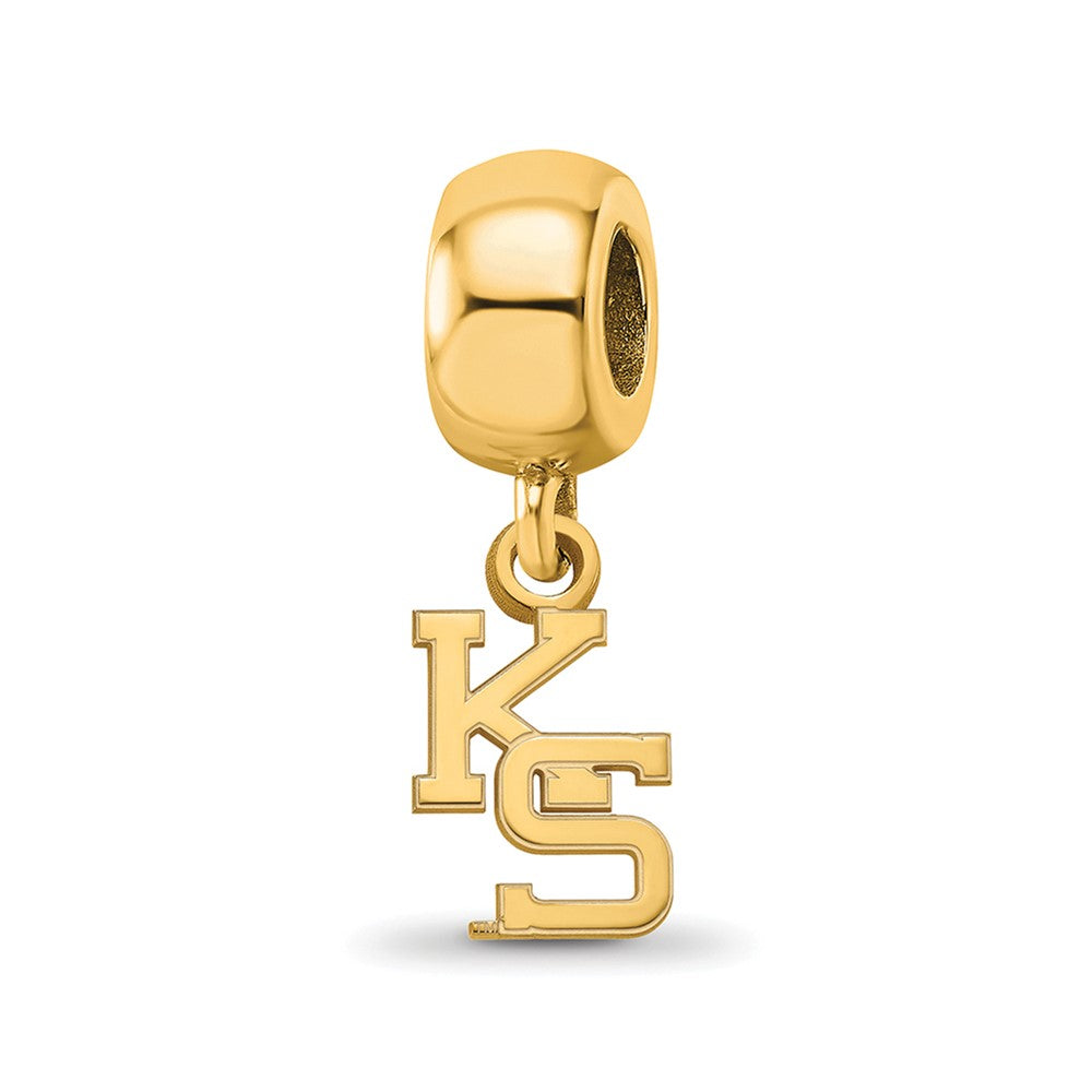 Sterling Silver Gold-plated Kansas State University XS Dangle Bead