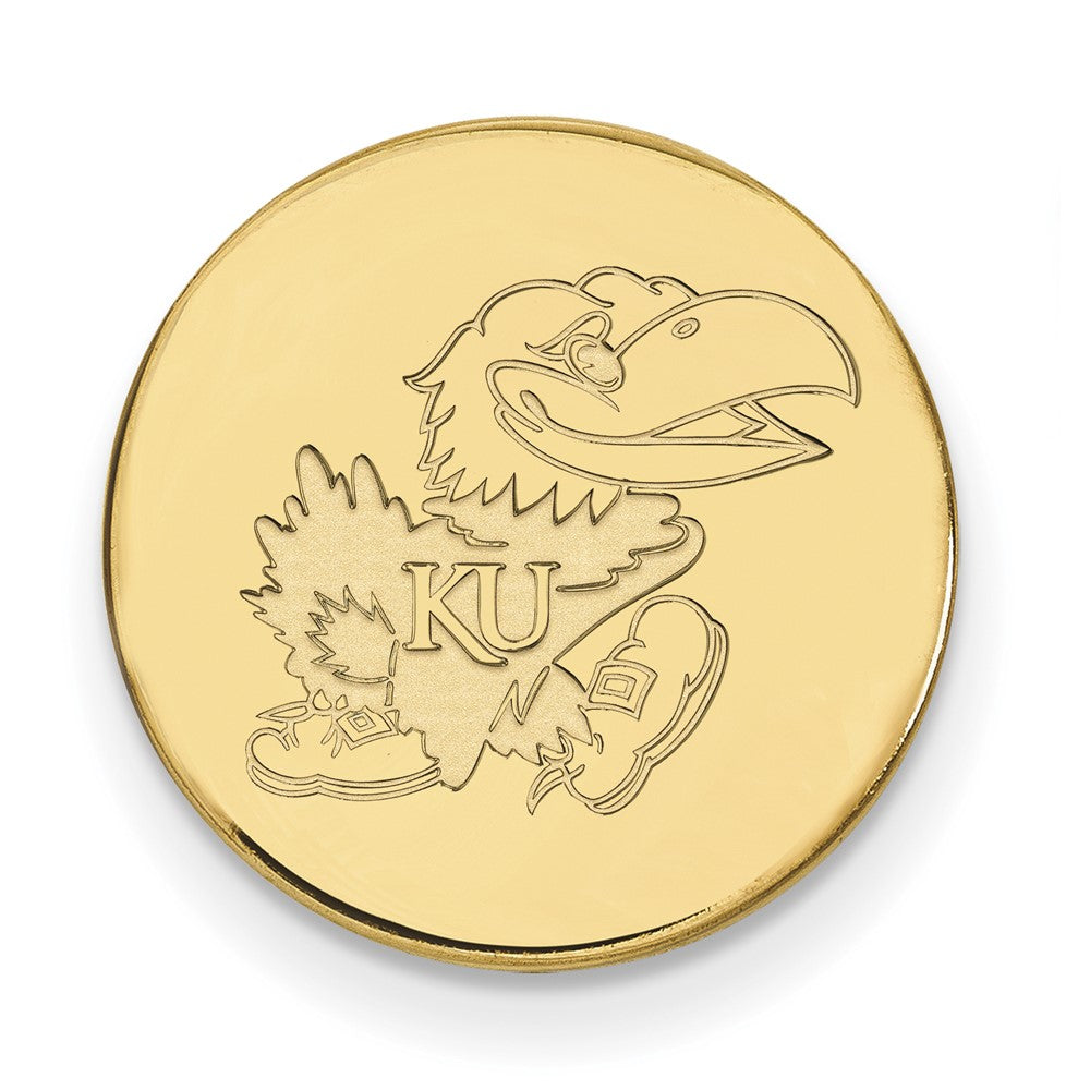 Sterling Silver Gold-plated University of Kansas Lapel Pin