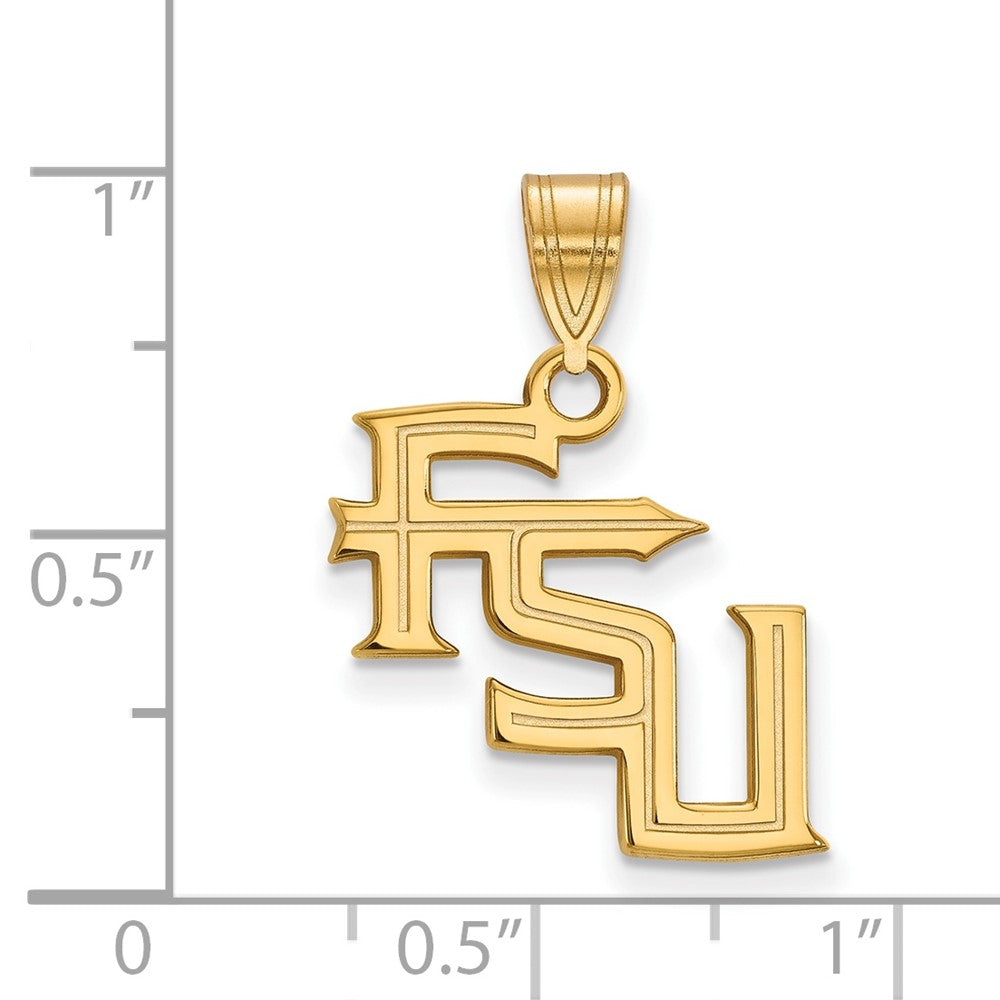 14K Gold Florida State University Medium Pendant