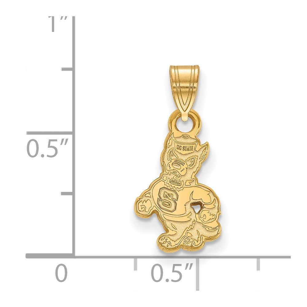 10K Gold North Carolina State University Small Pendant