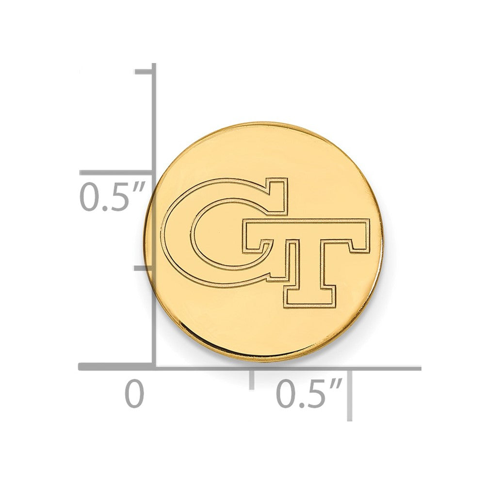 Sterling Silver Gold-plated Georgia Institute of Technology Lapel Pin