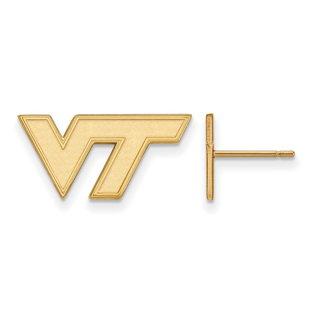 Sterling Silver Gold-plated Virginia Tech XS Post Earrings