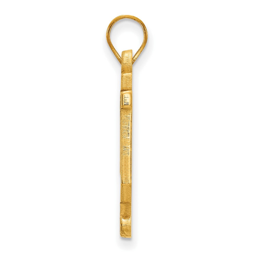 Sterling Silver Gold-plated Indiana University Large Enamel Pendant