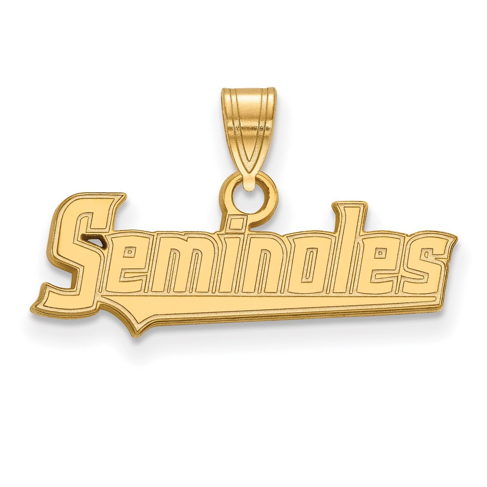 10K Gold Florida State University Seminoles Script Small Pendant