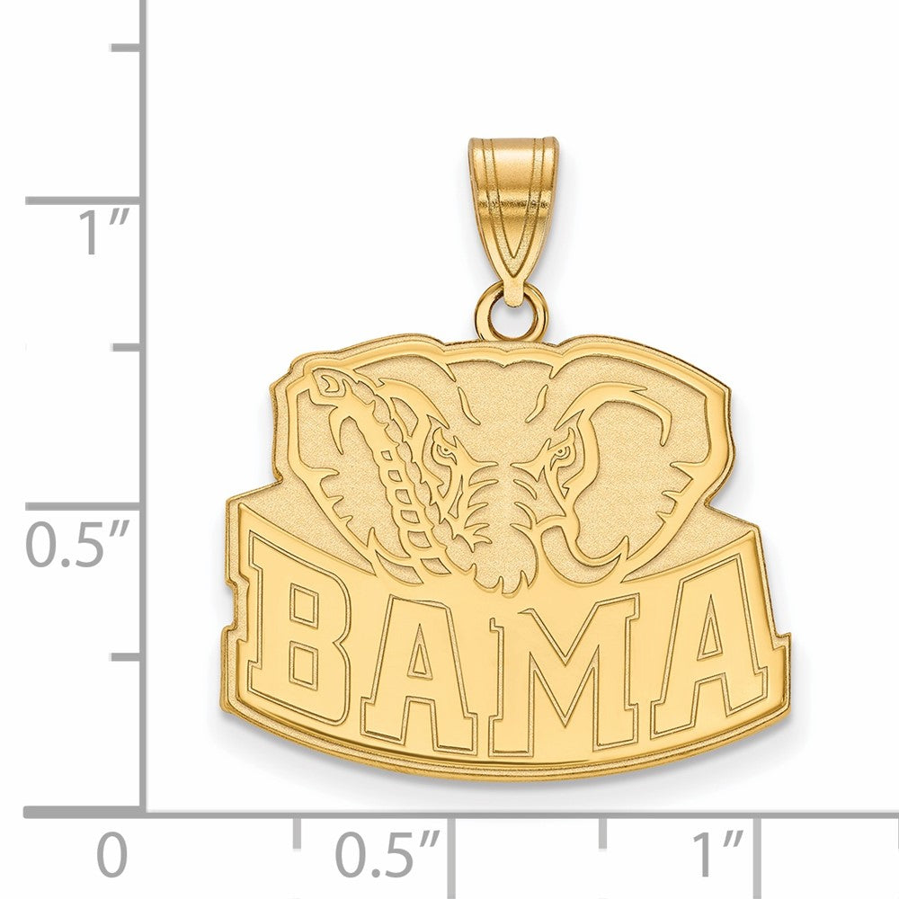 Sterling Silver Gold-plated University of Alabama Large Pendant