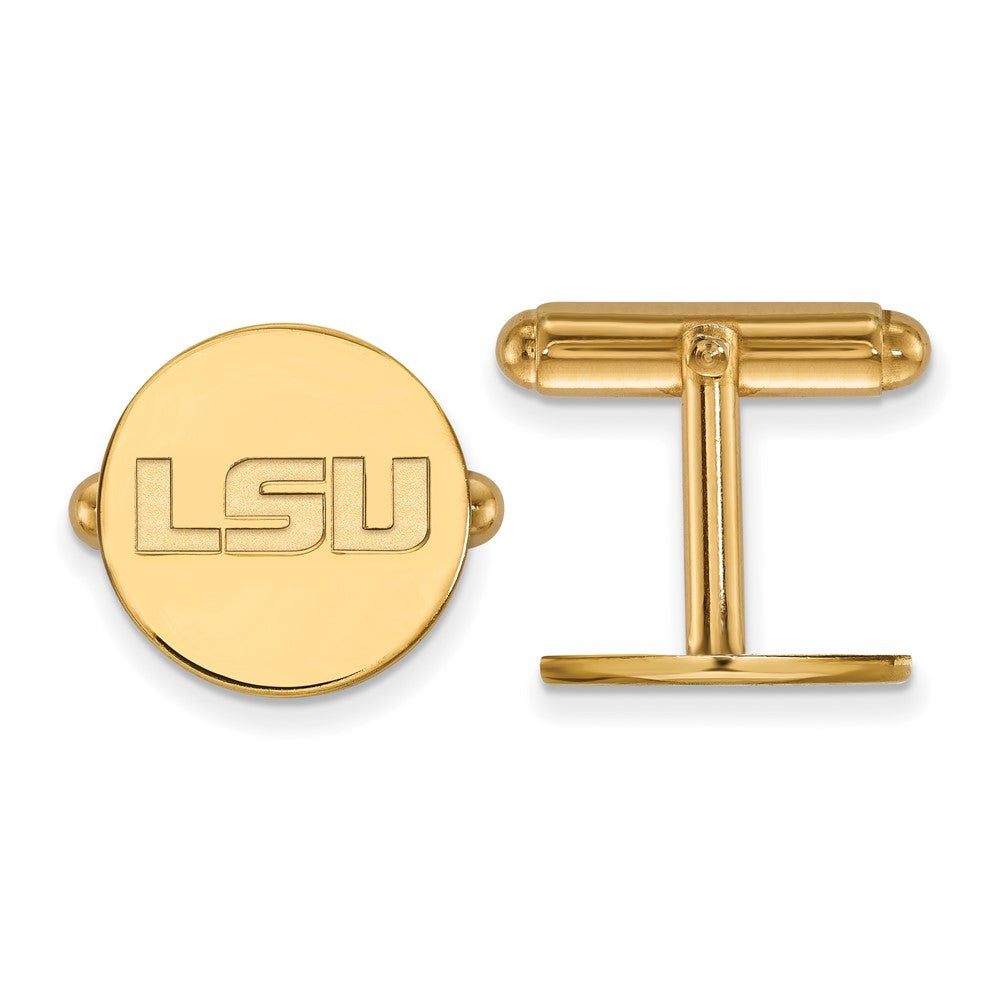 Sterling Silver Gold-plated Louisiana State University Cuff Links