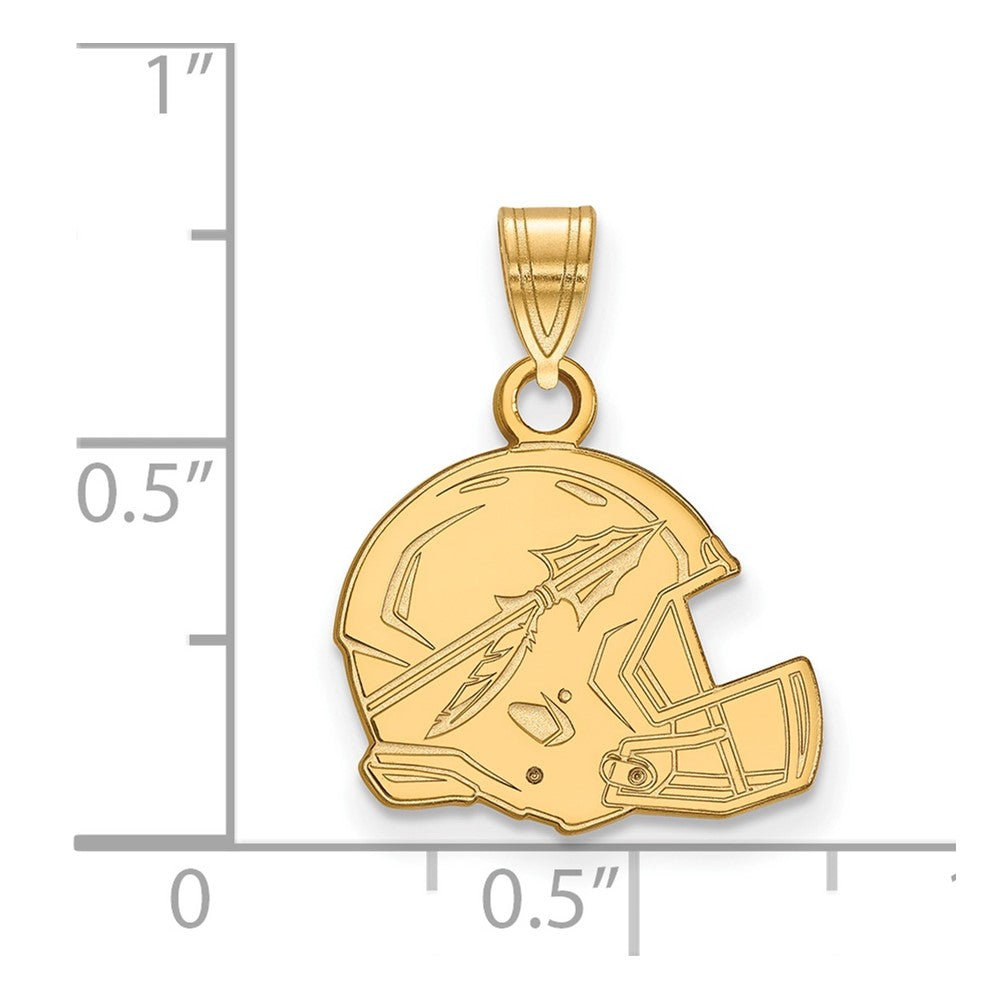 14K Gold Florida State University Medium Helmet Pendant