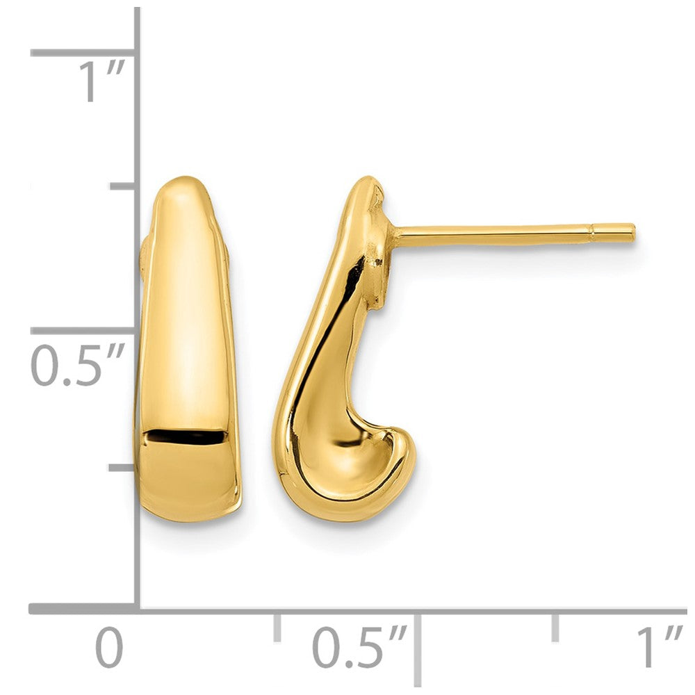 14K Polished Post Earrings