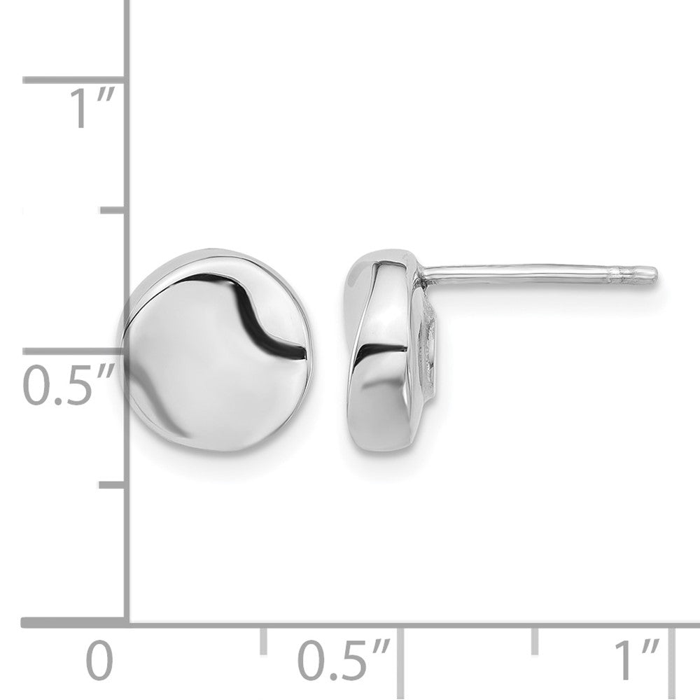 14K White Gold Polished Post Earrings