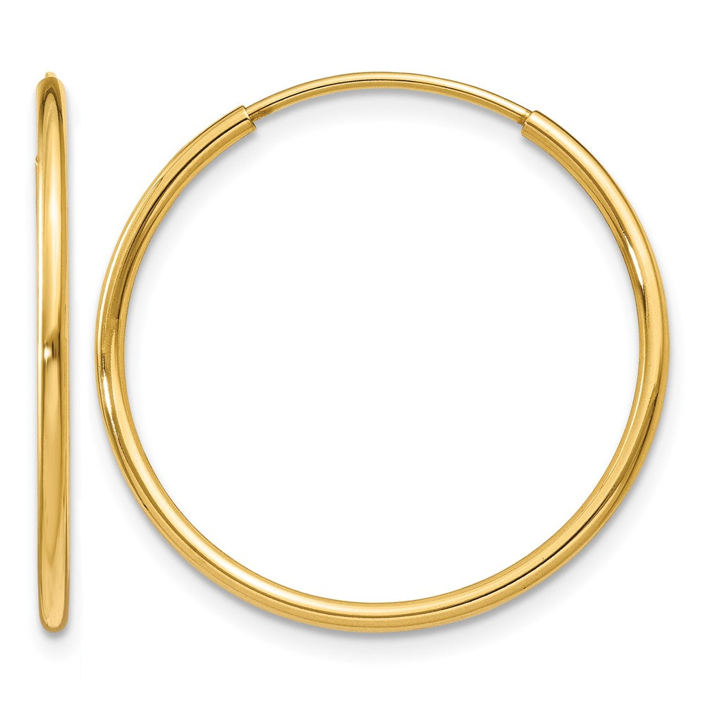 14K 1.20mm Endless Hoop Earring