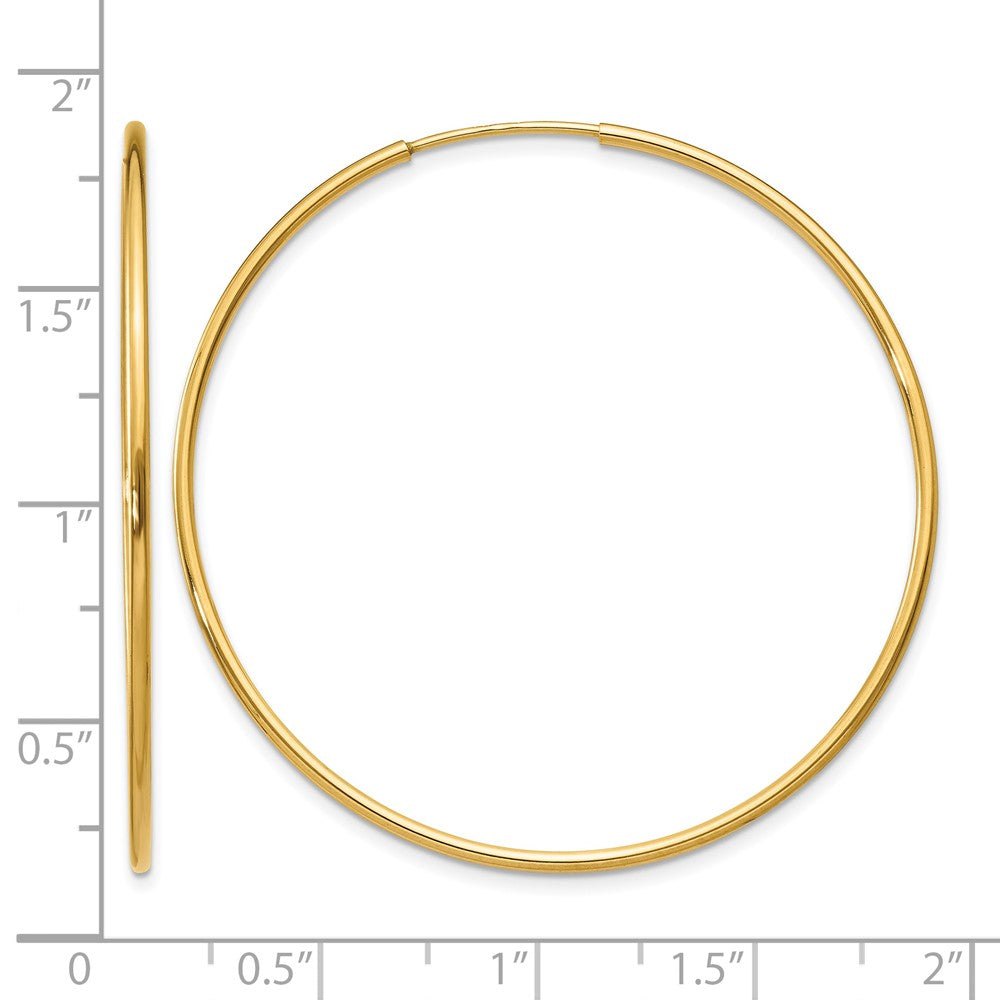14K 1.20mm Endless Hoop Earring