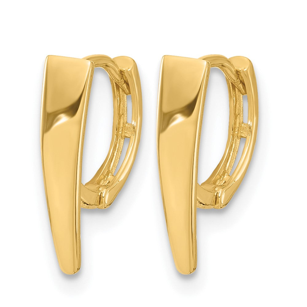 14K Polished Hinged Hoop Earrings