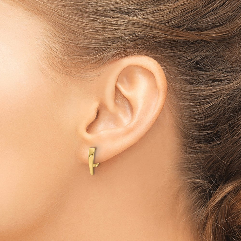 14K Polished Hinged Hoop Earrings