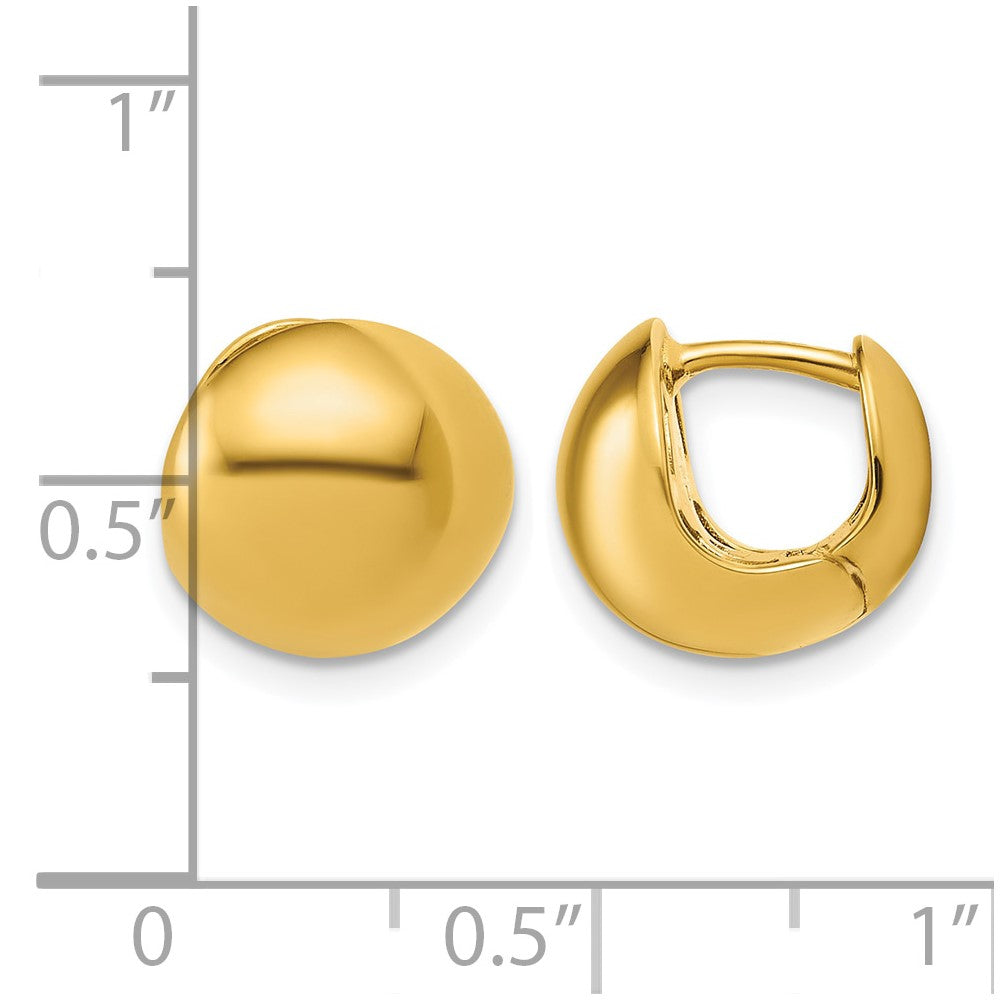 14K Polished Hinged Hoop Earrings