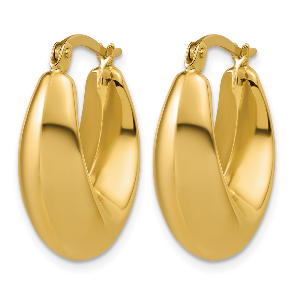 14K Polished Hoop Earrings